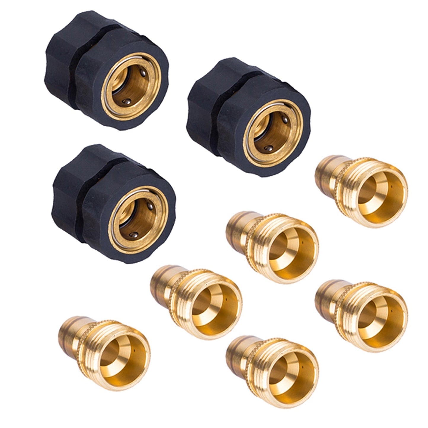 SurfaceMaxx Garden Hose Quick Connect - 3 Couplers, 6 Plugs