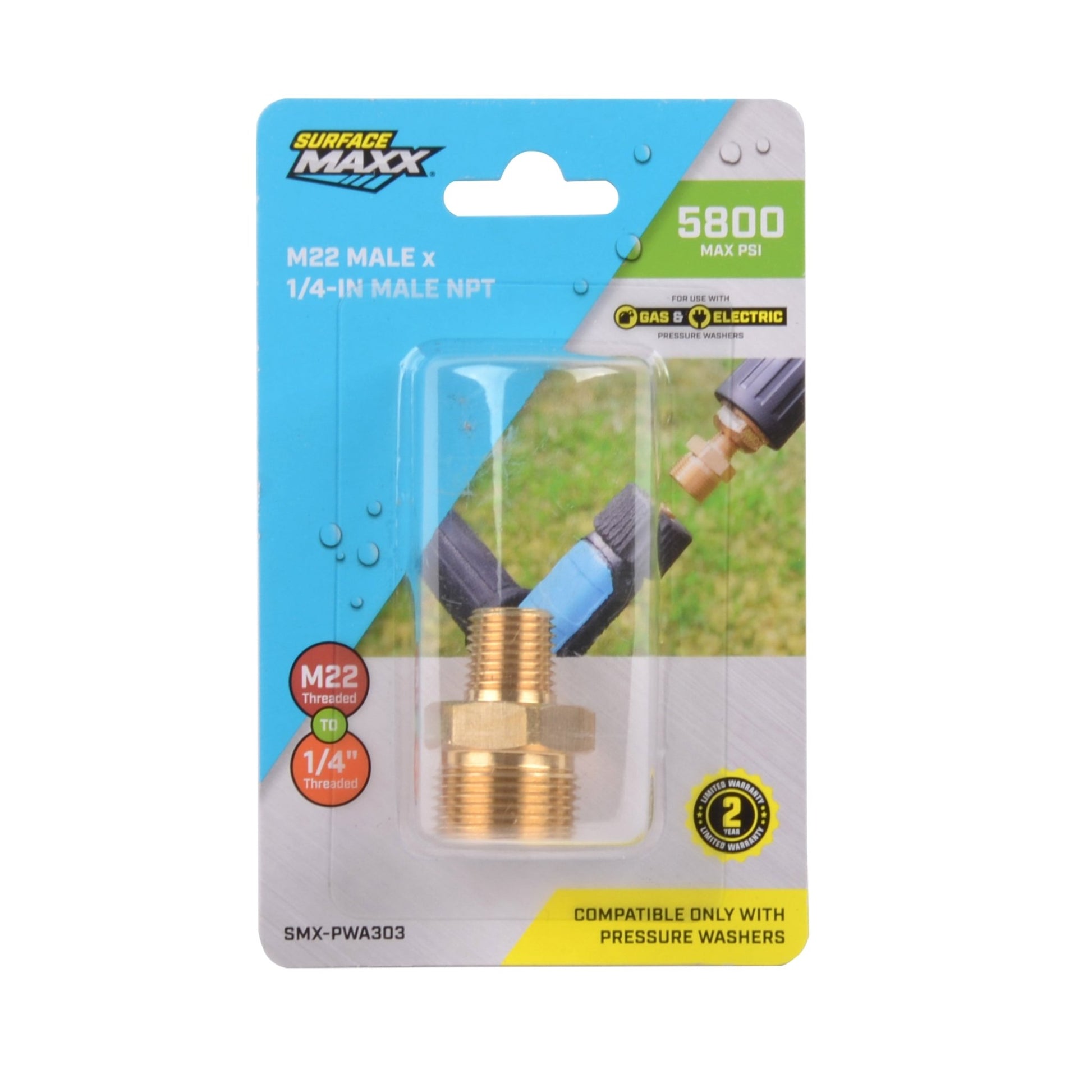 Adattatore MTM Hydro M22/14mm A 1/4" NPT Maschio - Per Pulitrici - Foto 7