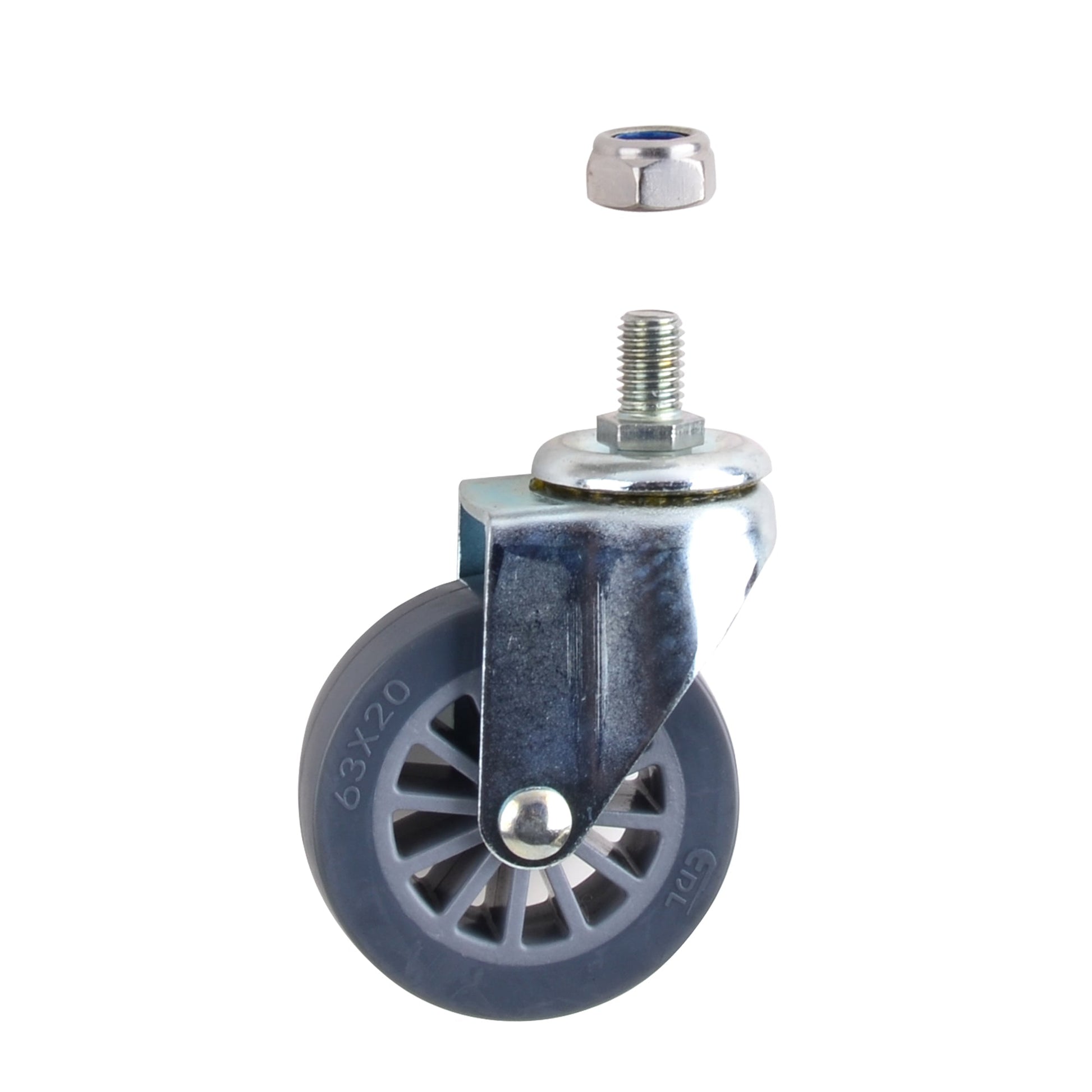 Wheel & Nut for SurfaceMaxx 21 - in Stainless Steel Surface Cleaner