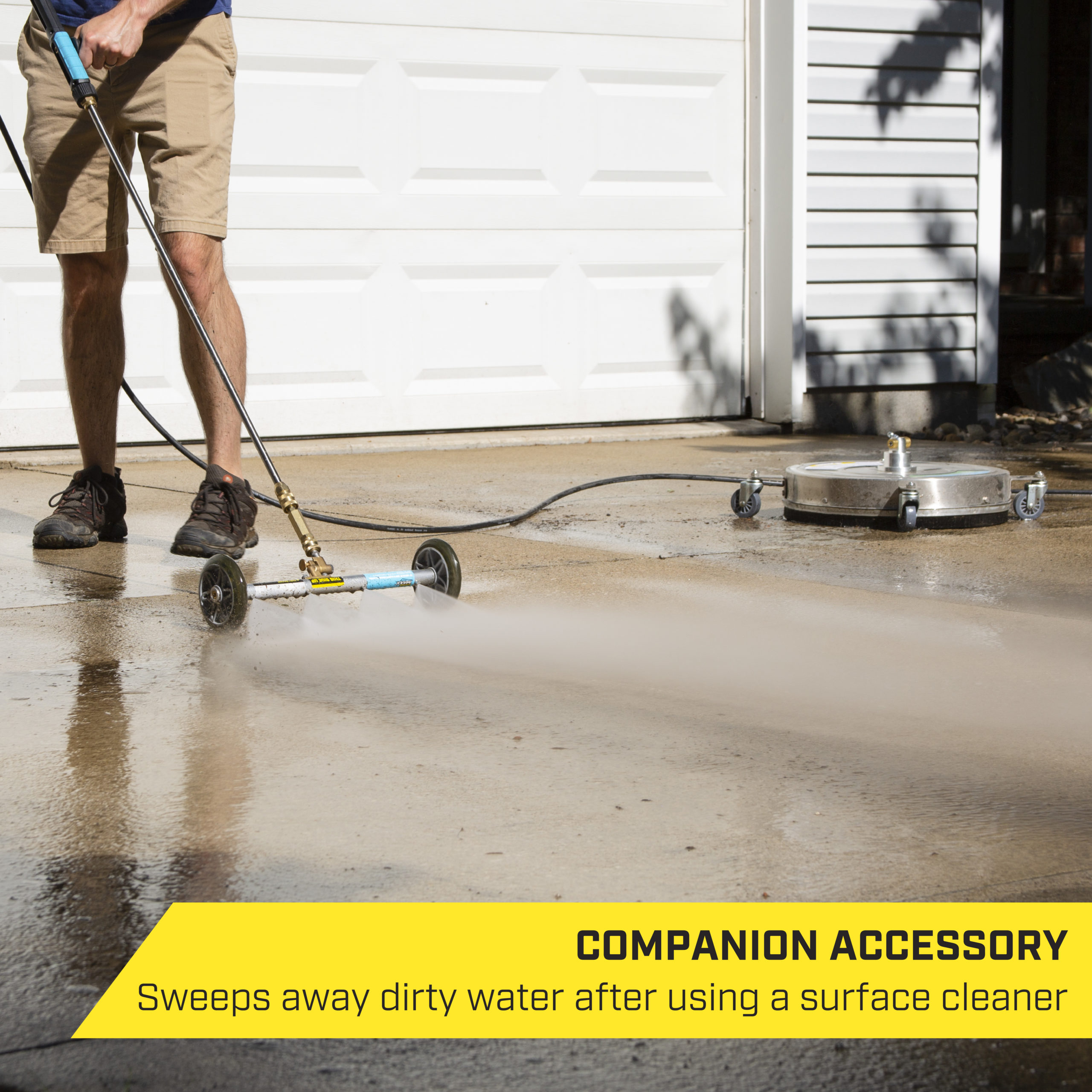 24 Pressure Washer Undercarriage Surface Cleaner Water Broom Under Car  Chassis Floor Wash 1/4 Quick Connector Karcher Sun Joe